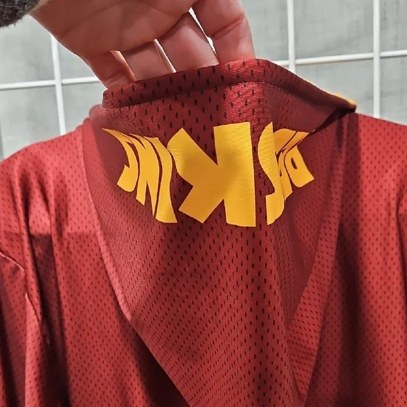 Burgundy and Gold Redskins Hoodie with Old School Logo And Name - Picture 6 of 8